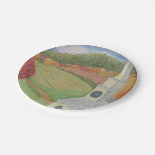 Kerk in het Bord Landpapier (Gekanteld)