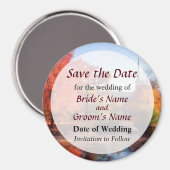 Kerk in het najaar Save the Date Magneet (Voorkant / Achterkant)