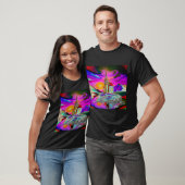 Kerk in het psychedelische landschap 1 t-shirt (Unisex)