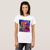 Kerk in het psychedelische landschap 5 t-shirt (Voorkant volledig)