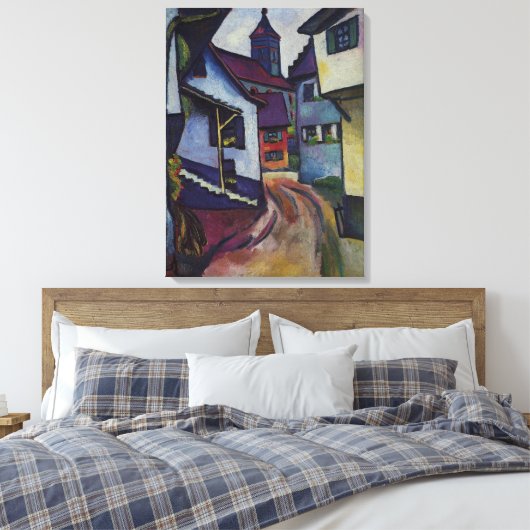 Kerk in Kandern August Macke Canvas Afdruk (Insitu (Slaapkamer))