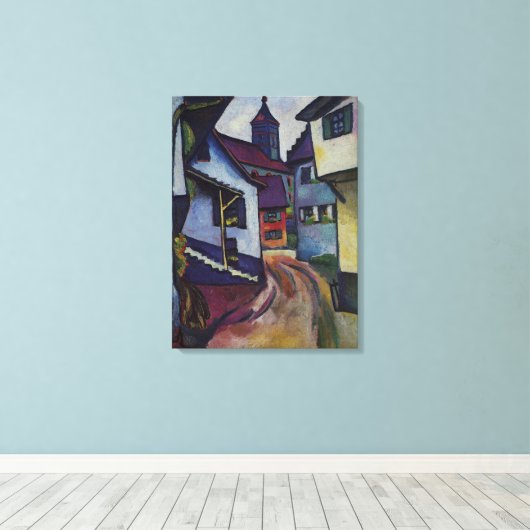 Kerk in Kandern August Macke Canvas Afdruk (Insitu (Houten vloer))