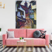 Kerk in Kandern August Macke Canvas Afdruk (Insitu (Woonkamer))