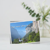 Kerk in Lauterbrunnen vallei, Zwitserland Briefkaart (Staand voorkant)