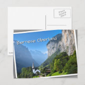 Kerk in Lauterbrunnen vallei, Zwitserland Briefkaart (Voorkant / Achterkant)