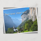 Kerk in Lauterbrunnen vallei, Zwitserland Briefkaart (Voorkant)