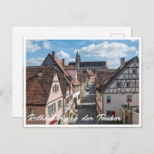 Kerk in Rothenburg ob der Tauber, Duitsland Briefkaart (Voorkant / Achterkant)