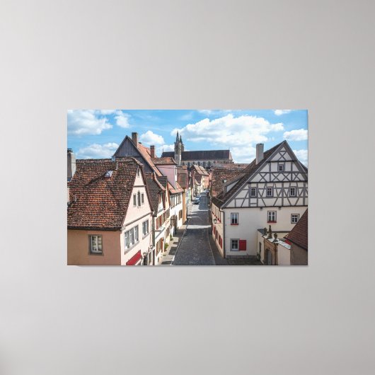 Kerk in Rothenburg ob der Tauber, Duitsland Canvas Afdruk (Voorkant)