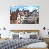 Kerk in Rothenburg ob der Tauber, Duitsland Canvas Afdruk (Insitu (Slaapkamer))
