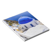 Kerk in Santorini notitieblok (Schuin)