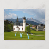 Kerk in Seefeld, briefkaart Oostenrijk (Voorkant)