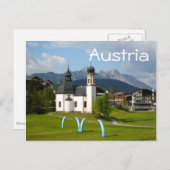 Kerk in Seefeld, briefkaart tekst Oostenrijk (Voorkant / Achterkant)