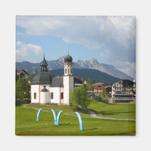 Kerk in Seefeld, Oostenrijk magnet