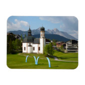 Kerk in Seefeld, Oostenrijk rechthoekige magneet (Horizontaal)