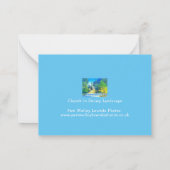 Kerk in Snowy Landscape Kerst Kaart Notitiekaartje (Achterkant)