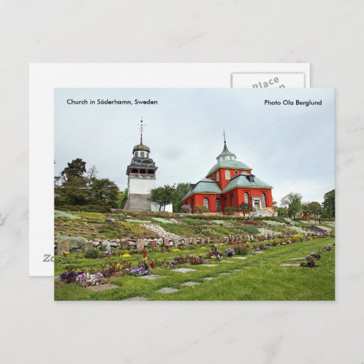 Kerk in Söderhamn, Zweden, Pho... Briefkaart (Voorkant / Achterkant)