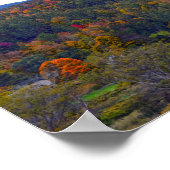 Kerk in Stowe, Vermont, in het najaar Poster (Hoek)