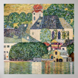 Kerk in Unterach aan de Attersee door Gustav Klimt Poster
