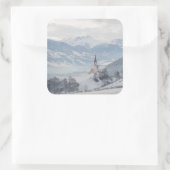 Kerk in Zillertal in de winter foto sticker (Tas)