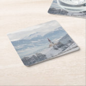 Kerk in Zillertal in het winterse onderzetter (Schuin)