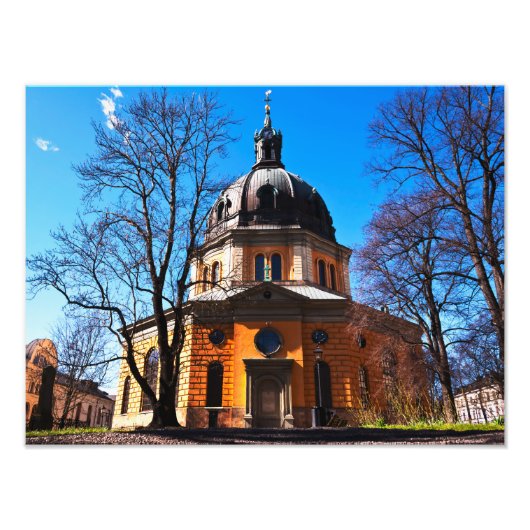 Kerk in Zweden Foto Afdruk (Voorkant)