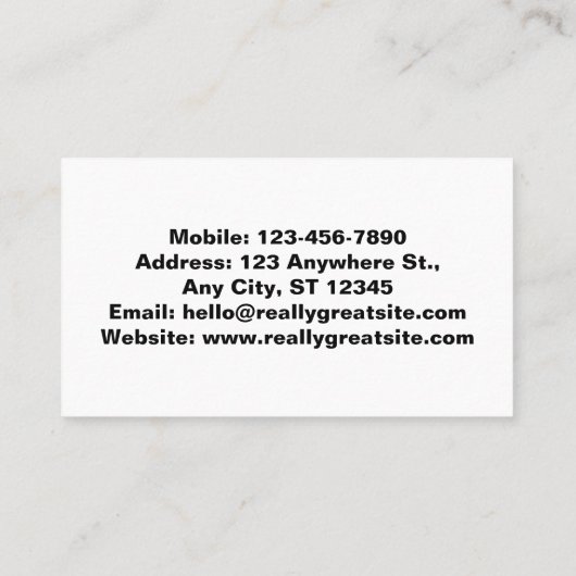 KERK Jeugd Pastor Ministerie Programma Visitekaartje (Achterkant)