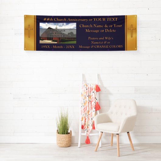 Kerk Jubileum Banners Jouw tekst, Foto, Kleur (Insitu)