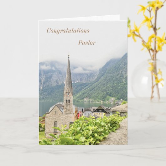 Kerk Jubileum Kaart Folded Wenskaart (Gele Bloem)