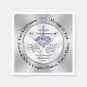 Kerk Jubileum servetten, pastoor waardering, Servet (Voorkant)