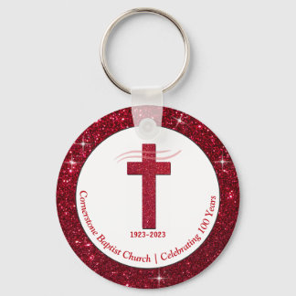 Kerk Jubileum Souvenir Party Favorieten Bourgondië Sleutelhanger