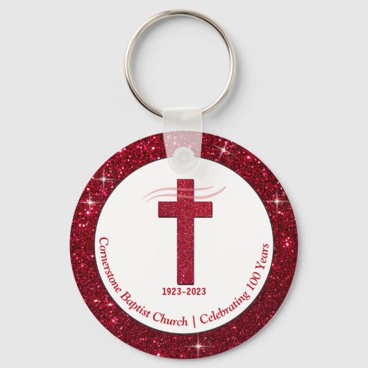 Kerk Jubileum Souvenir Party Favorieten Bourgondië Sleutelhanger (Voorkant)