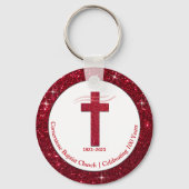 Kerk Jubileum Souvenir Party Favorieten Bourgondië Sleutelhanger (Achterkant)