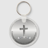 Kerk Jubileum Souvenir Party Favorieten Zilver Sleutelhanger (Achterkant)