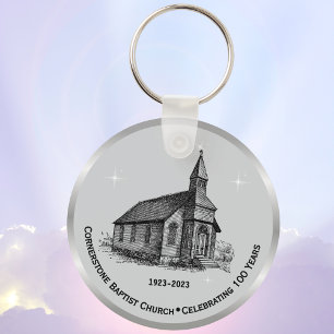 Kerk Jubileum Souvenir Party Favors Sleutelhanger