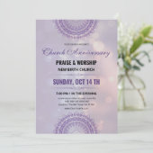 Kerk Jubileum Uitnodiging Flyer Sjabloon (Staand voorkant)