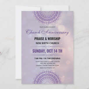 Kerk Jubileum Uitnodiging Flyer Sjabloon