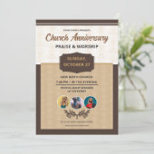 Kerk Jubileum Uitnodiging Flyer Sjabloon (Staand voorkant)