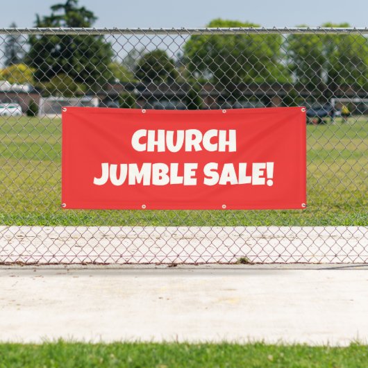 Kerk Jumble Sale! Bright Banner (Insitu)