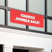 Kerk Jumble Sale! Bright Banner (Buitenkant Gebouw)
