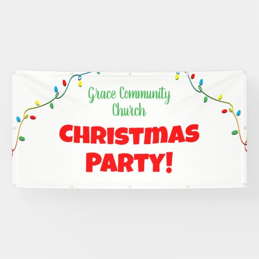Kerk Kerstfeest gepersonaliseerde banner (Horizontaal)