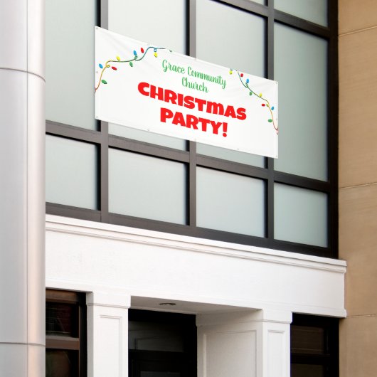 Kerk Kerstfeest gepersonaliseerde banner (Buitenkant Gebouw)