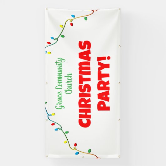 Kerk Kerstfeest gepersonaliseerde banner (Verticaal)