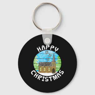 Kerk Kerstlied Zingen Koor Christelijke Min Sleutelhanger