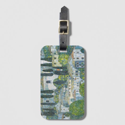 Kerk (Kirche) in Cassone door Gustav Klimt Bagagelabel (Voorkant (verticaal))