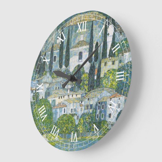 Kerk (Kirche) in Cassone door Gustav Klimt Grote Klok (Hoek)