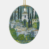 Kerk (Kirche) in Cassone door Gustav Klimt Keramisch Ornament (Rechts)