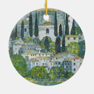 Kerk (Kirche) in Cassone door Gustav Klimt Keramisch Ornament