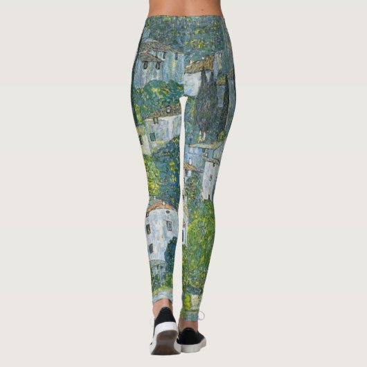 Kerk (Kirche) in Cassone door Gustav Klimt Leggings (Achterkant)