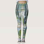 Kerk (Kirche) in Cassone door Gustav Klimt Leggings (Voorkant)