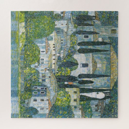Kerk (Kirche) in Cassone door Gustav Klimt Legpuzzel (Horizontaal)